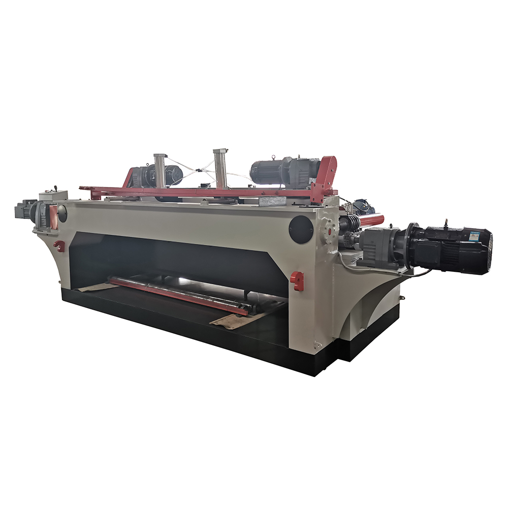 Spindleless wood veneer peeling rotary lathe machine