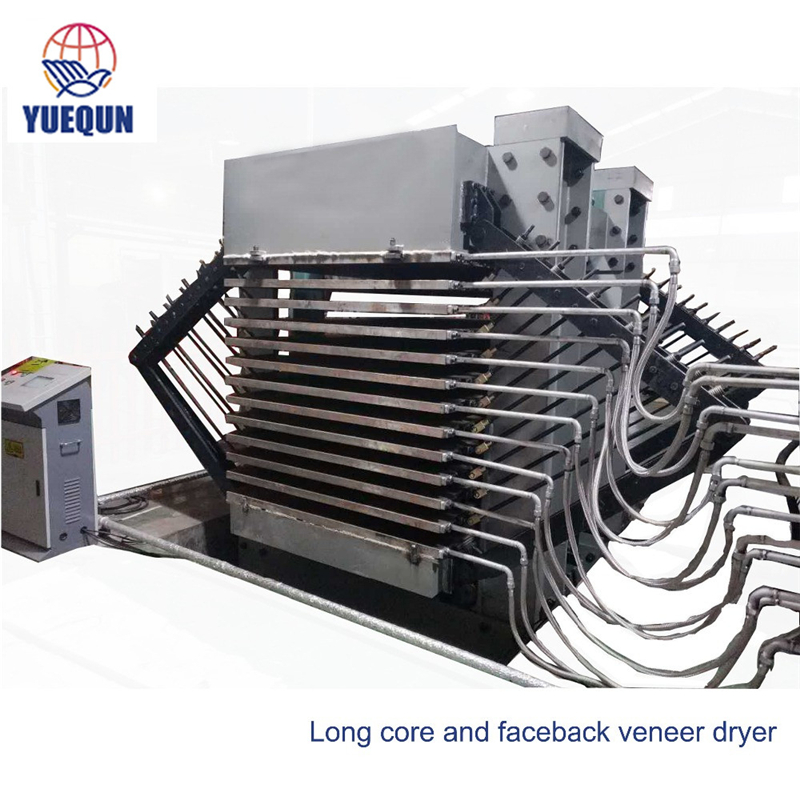 Hot press type veneer dryer machine